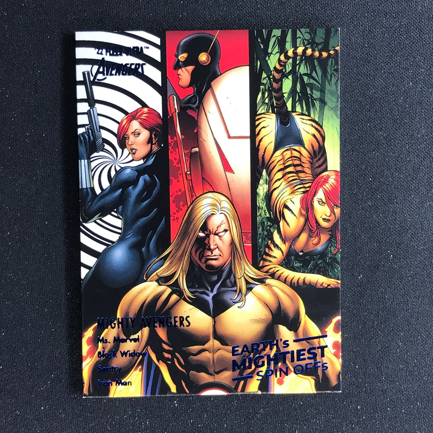 2022 Fleer Ultra Avengers Mighty Avengers Mightiest Spin-offs Blue Foil 058/360