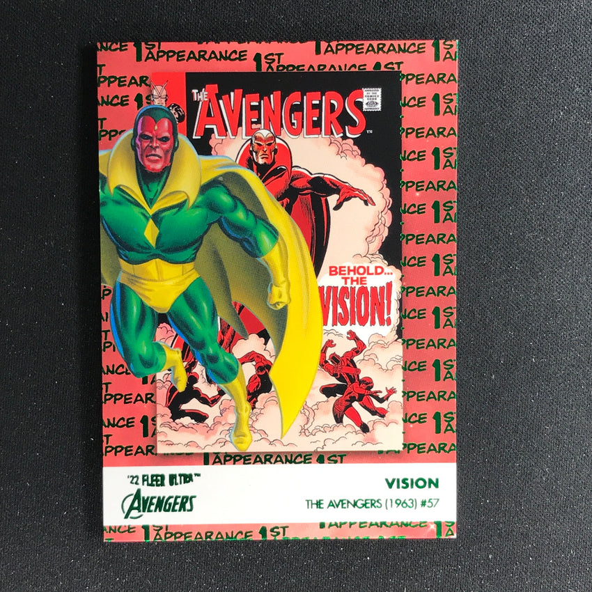 2022 Fleer Ultra Avengers VISION 1st Appearances Green Foil #5