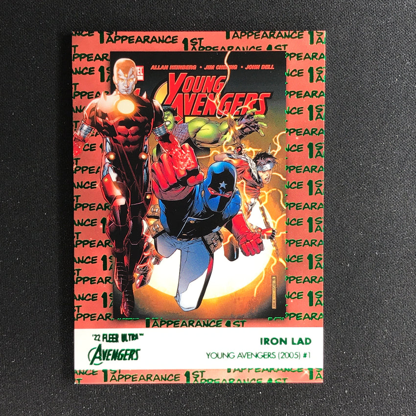 2022 Fleer Ultra Avengers IRON LAD 1st Appearances Green Foil #12