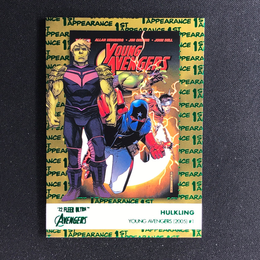 2022 Fleer Ultra Avengers HULKLING 1st Appearances Green Foil #13