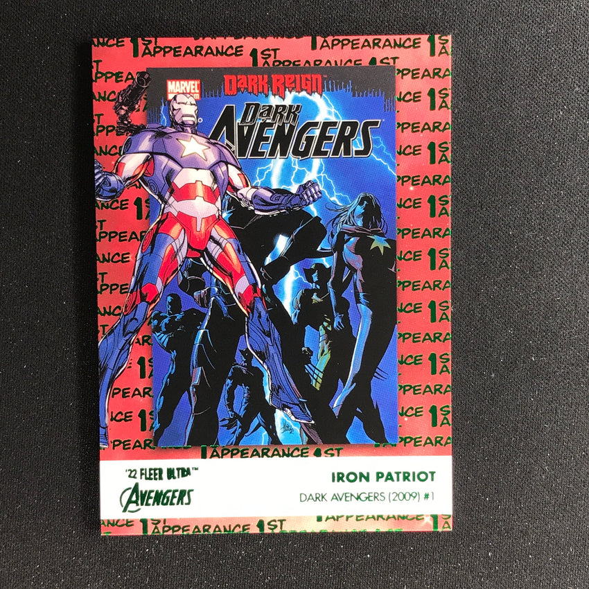 2022 Fleer Ultra Avengers IRON PATRIOT 1st Appearances Green Foil #15