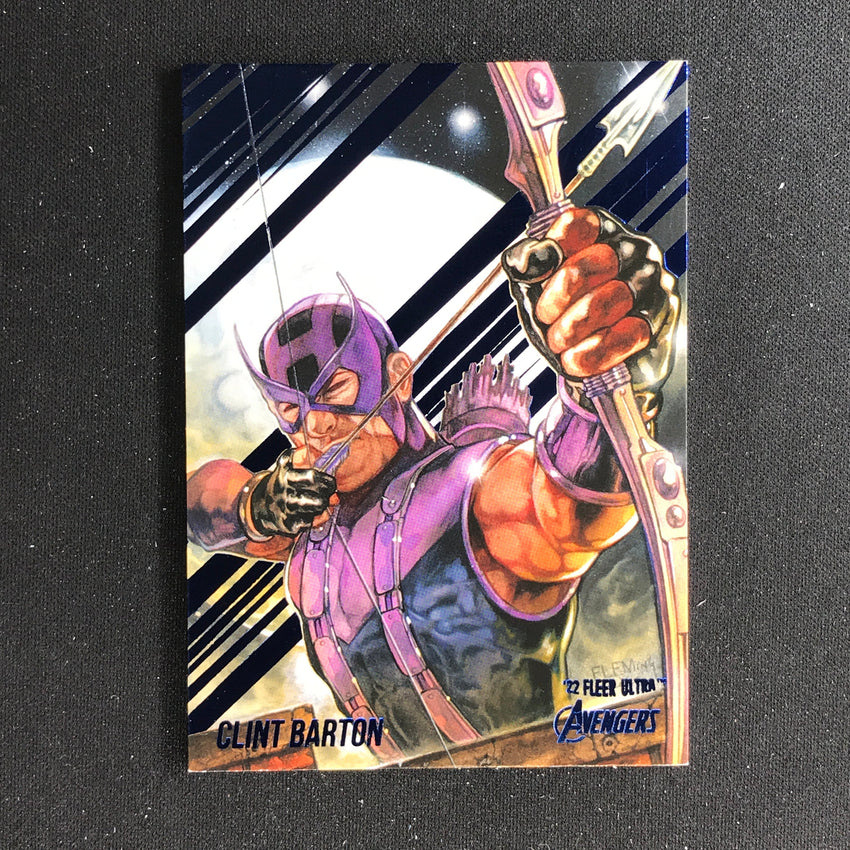2022 Fleer Ultra Avengers Clint Barton Base Blue Foil 134/360