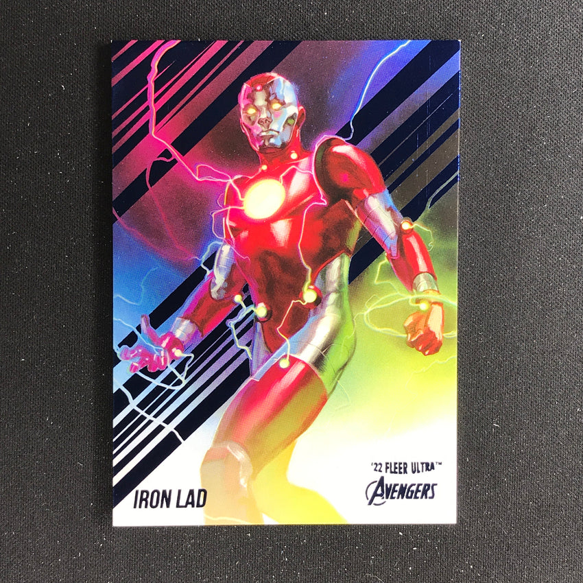 2022 Fleer Ultra Avengers Iron Lad Base Blue Foil 102/360