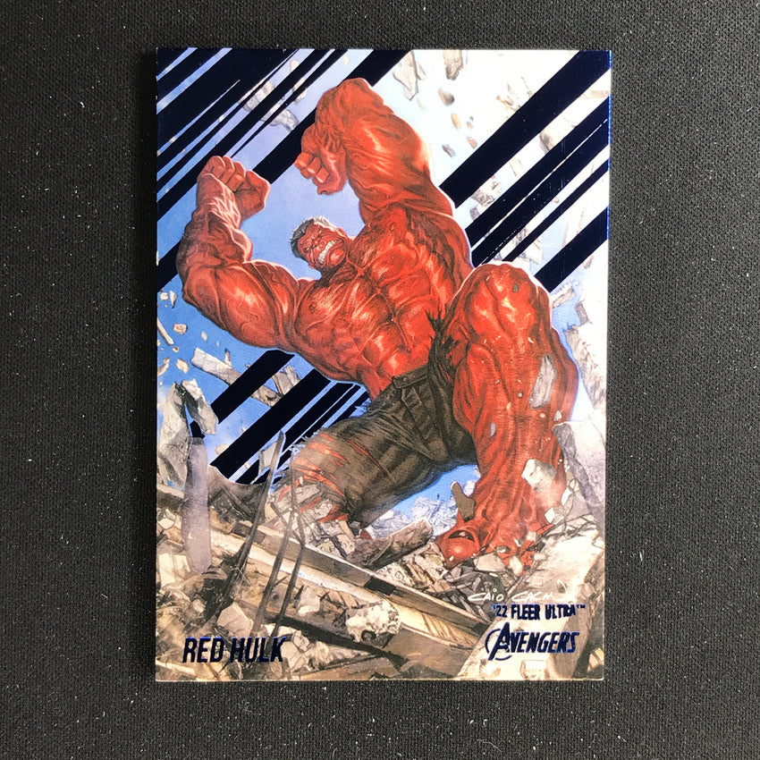 2022 Fleer Ultra Avengers Red Hulk Base Blue Foil 274/360