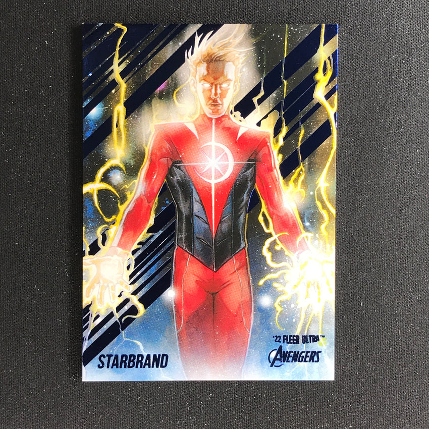 2022 Fleer Ultra Avengers Starbrand Base Blue Foil 044/360