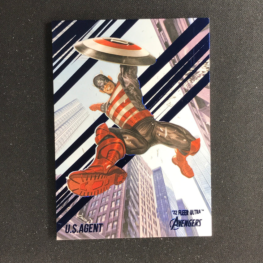 2022 Fleer Ultra Avengers U.s Agent Base Blue Foil 079/360