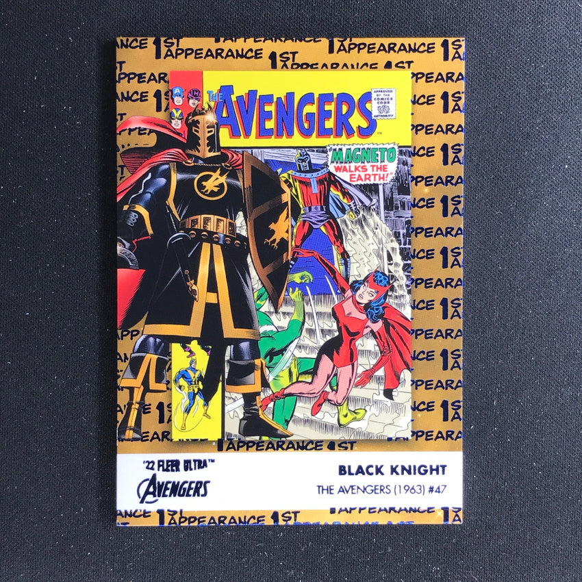 2022 Fleer Ultra Avengers Black Knight 1st Appearances Blue Foil 164/360