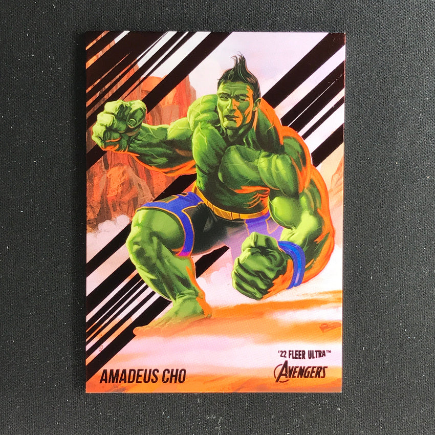 2022 Fleer Ultra Avengers Amadeus Cho Base Burgundy Foil 116/141