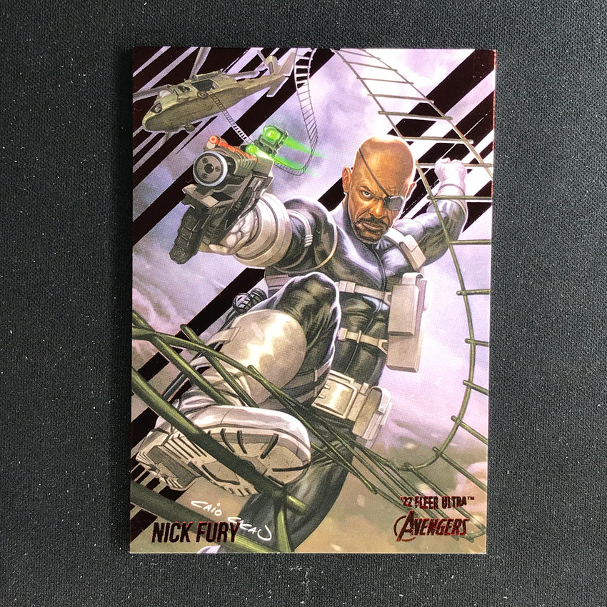 2022 Fleer Ultra Avengers Nick Fury Base Burgundy Foil 056/141