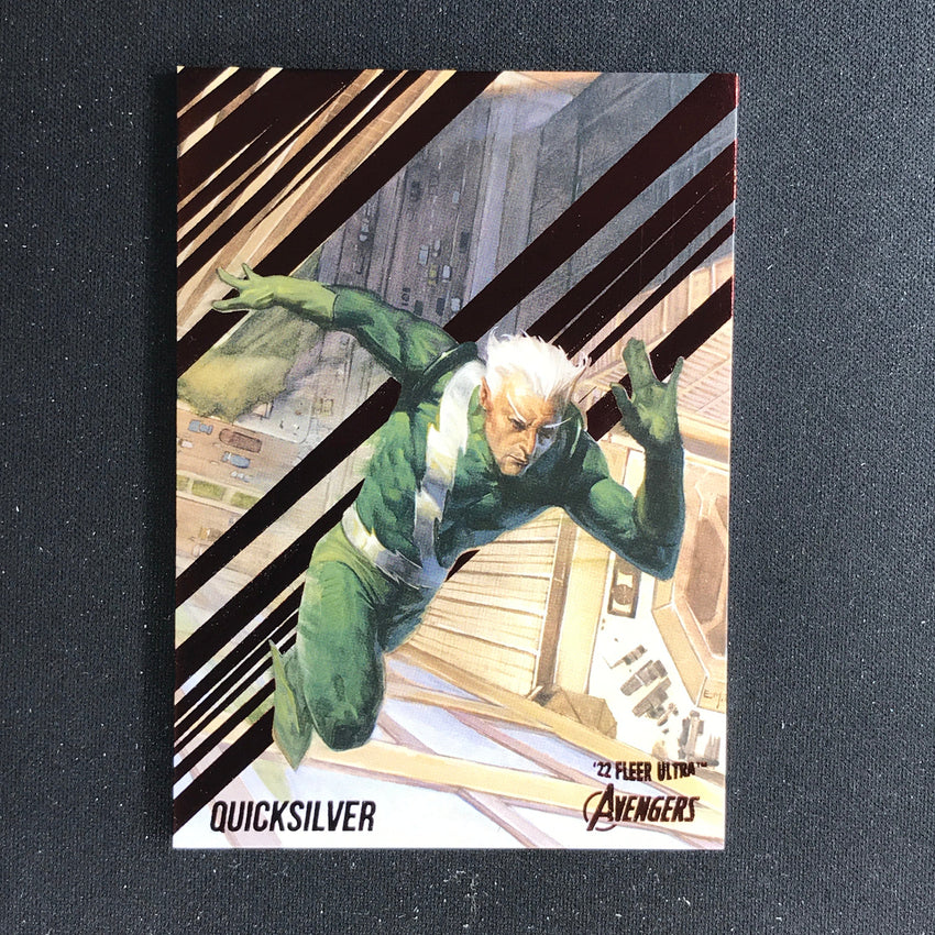 2022 Fleer Ultra Avengers Quicksilver Base Burgundy Foil 084/141