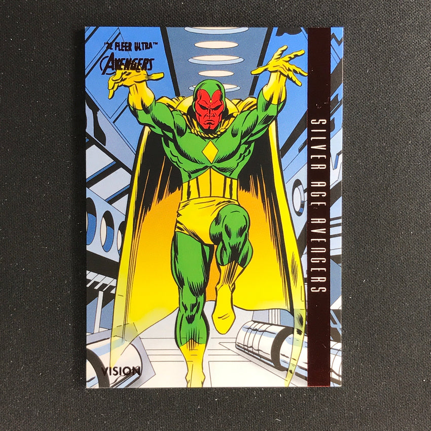 2022 Fleer Ultra Avengers Vision Silver Age Burgundy Foil 063/141