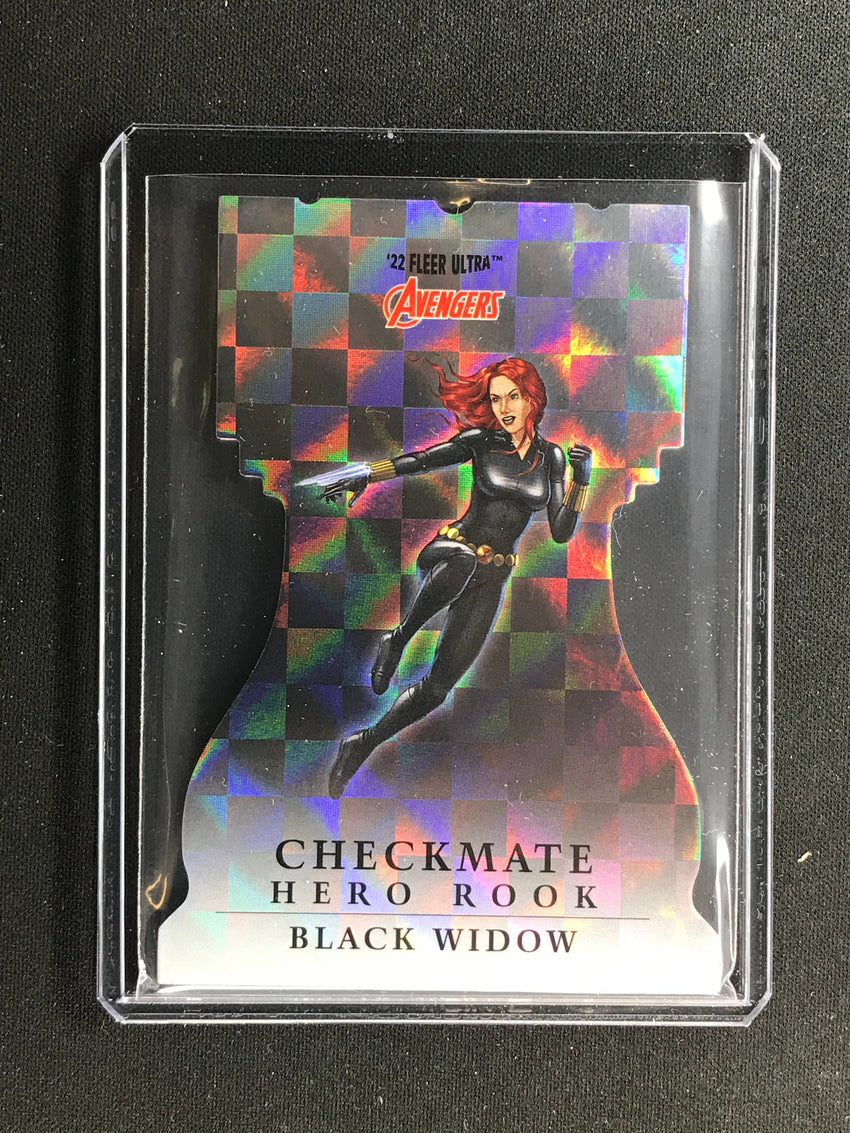 2022 Fleer Ultra Avengers BLACK WIDOW Checkmate Die-Cut Hero Rook #10 SP