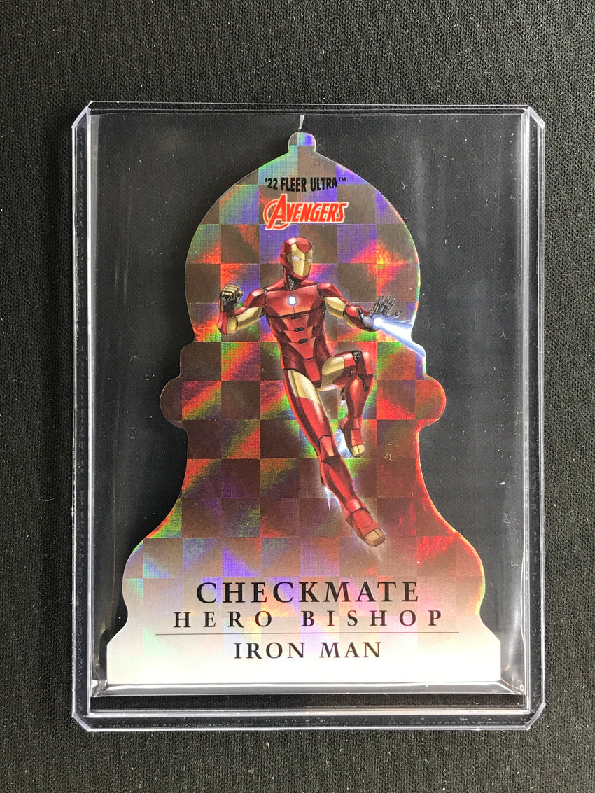 2022 Fleer Ultra Avengers Iron Man Checkmate Die-cut Hero Bishop No 13 Sp
