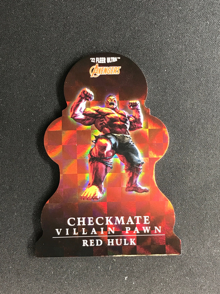 2022 Fleer Ultra Avengers RED HULK Checkmate Die-Cut Villain Pawn #21