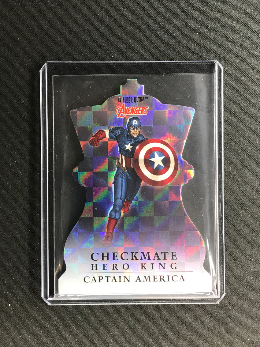 2022 Fleer Ultra Avengers CAPTAIN AMERICA Checkmate Die-Cut Hero King #32 SSP