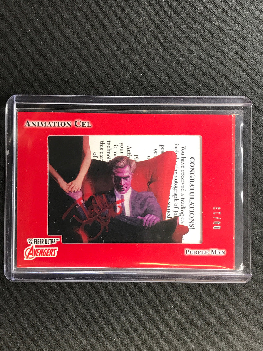 2022 Fleer Ultra Avengers Purple Man Animation Cel Red Auto 08/13 John Stanko