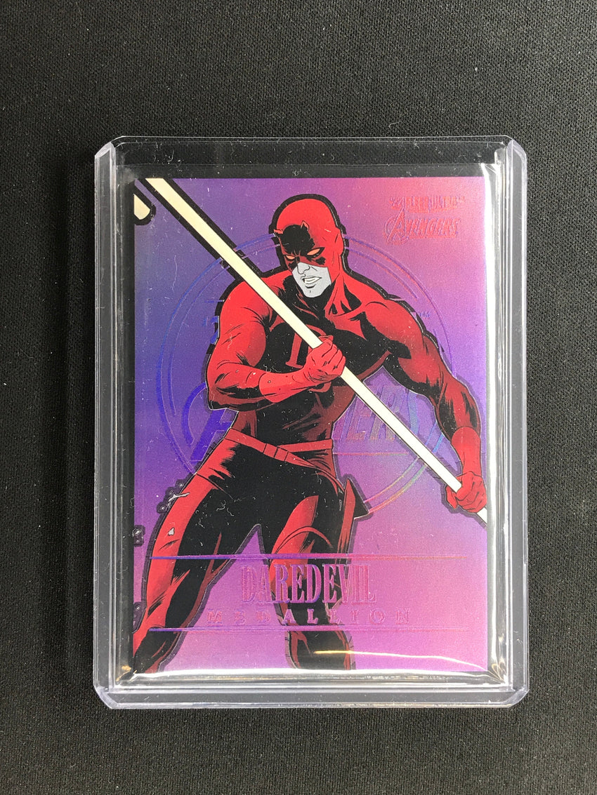 2022 Fleer Ultra Avengers Daredevil Medallion Amethyst Ssp No 10