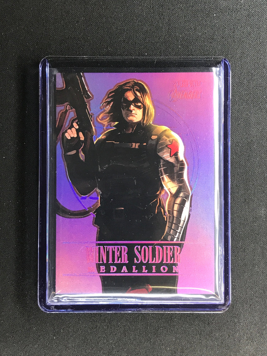 2022 Fleer Ultra Avengers WINTER SOLDIER Medallion Amethyst SSP #50