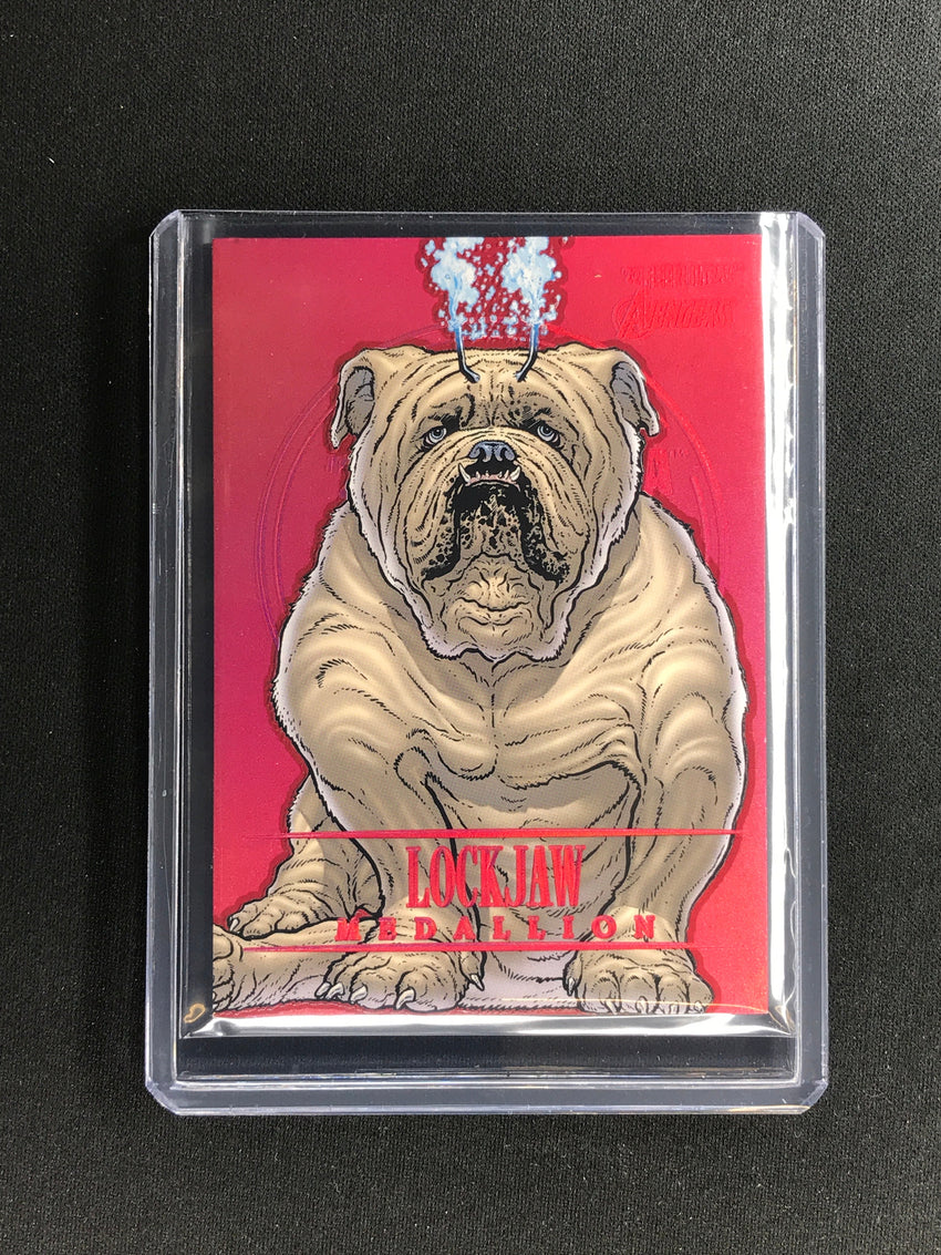 2022 Fleer Ultra Avengers Lockjaw Medallion Ruby Red 32/65
