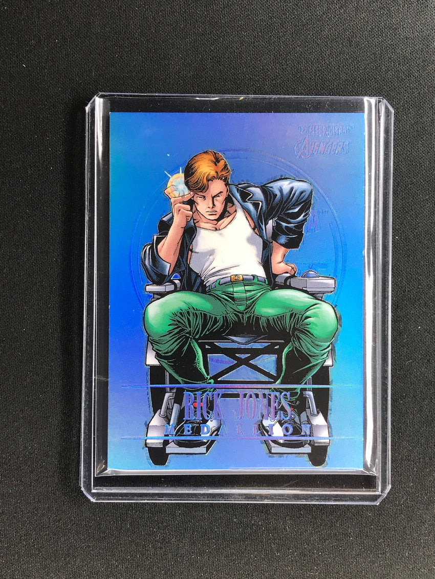 2022 Fleer Ultra Avengers Rick Jones Medallion Sapphire Blue 23/25