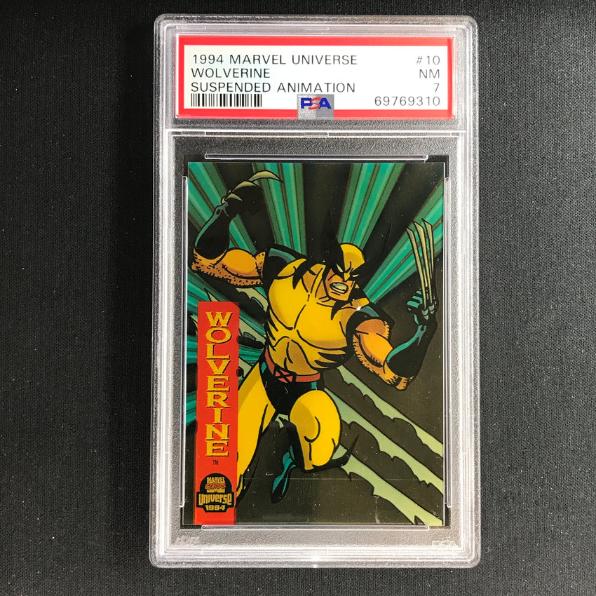 1994 Marvel Universe Wolverine Suspended Animation No 10 PSA 7 310