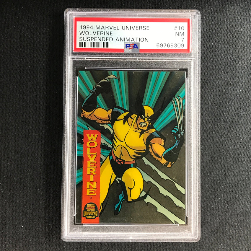 1994 Marvel Universe Wolverine Suspended Animation No 10 PSA 7 309