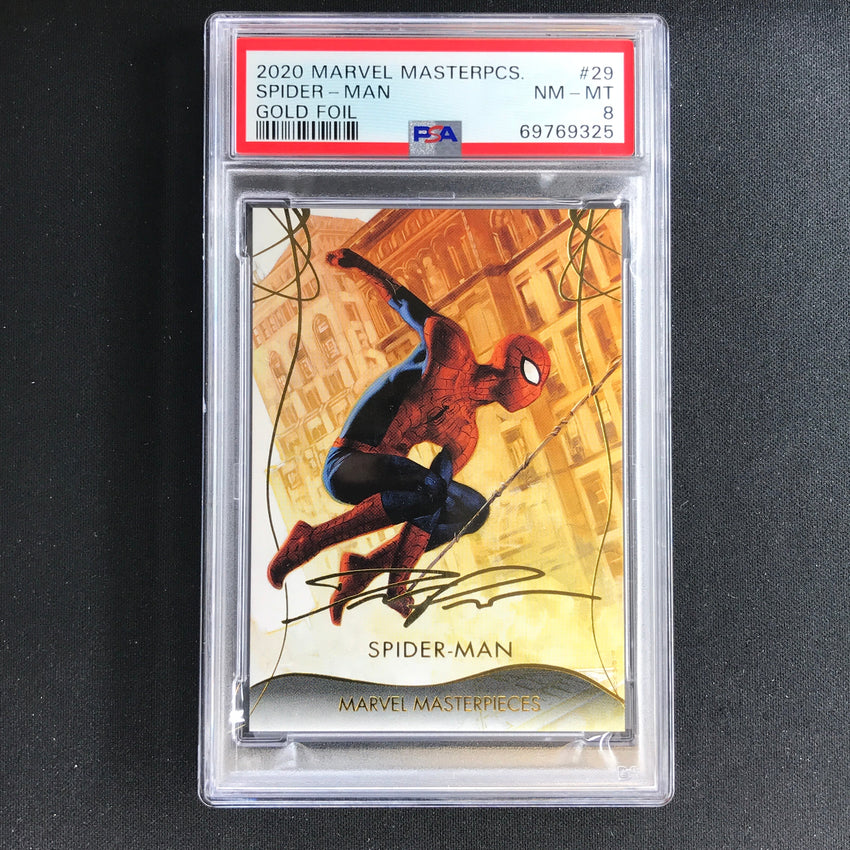 2020 Marvel Masterpieces Spider-man Gold Foil No 29 PSA 8 325