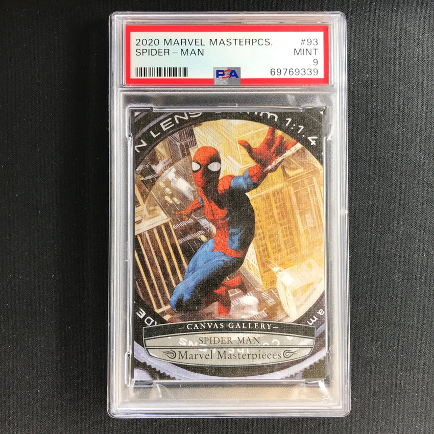 2020 Marvel Masterpieces Spider-man Canvas Gallery No 93 PSA 9 339