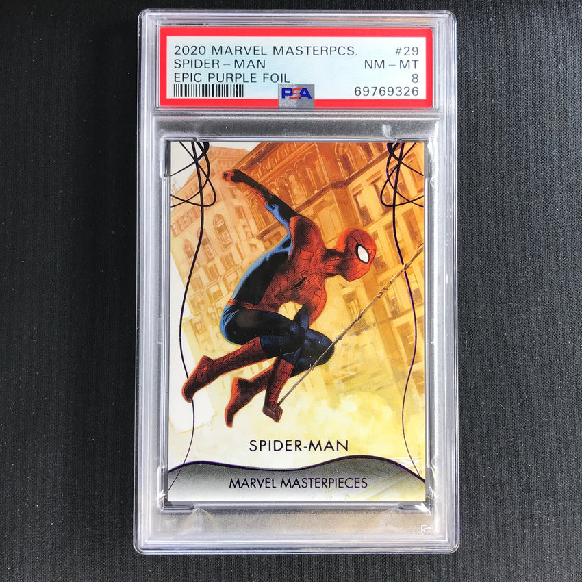 2020 Marvel Masterpieces Spider-man Epic Purple 013/199 PSA 8 326