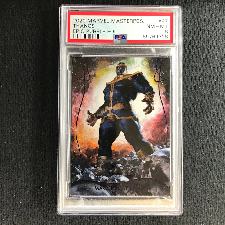 2020 Marvel Masterpieces Thanos Epic Purple 199/199 Psa 8 328