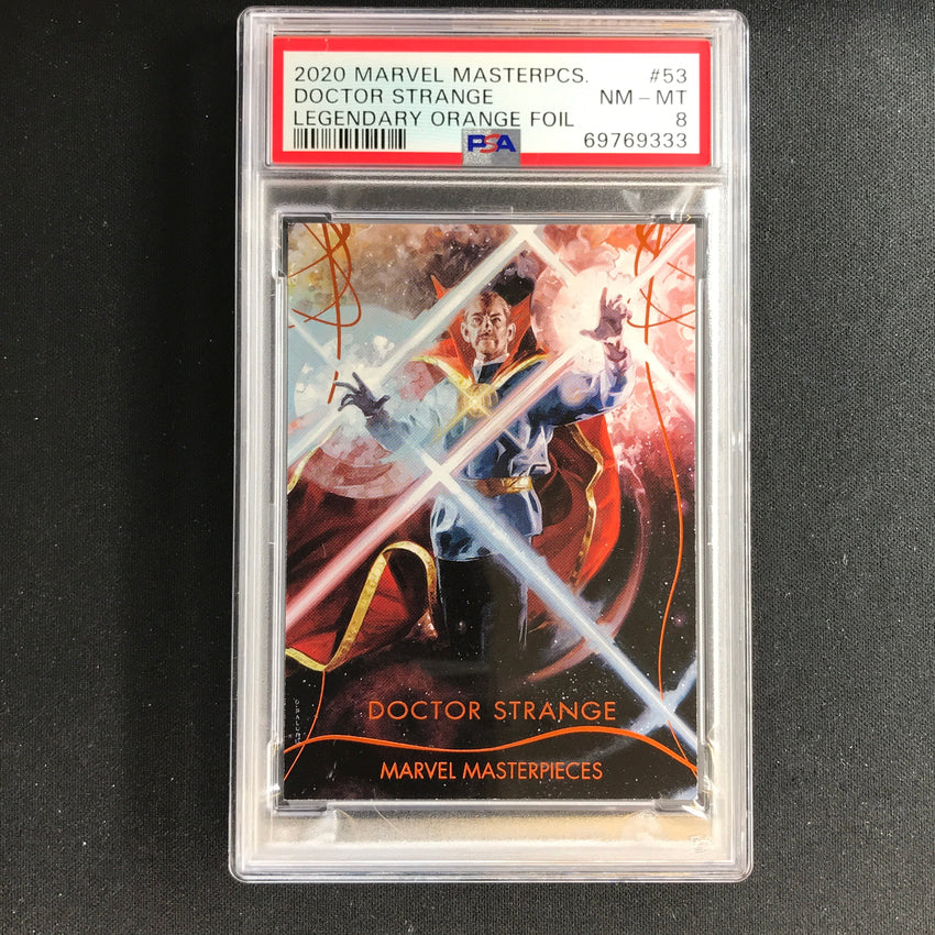 2020 Marvel Masterpieces Doctor Strange Legendary Orange 82/99 PSA 8 333