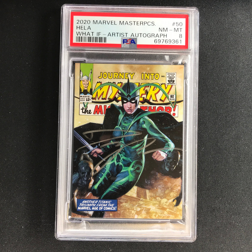 2020 Marvel Masterpieces Hela What If Artist Auto 4/10 PSA 8 361