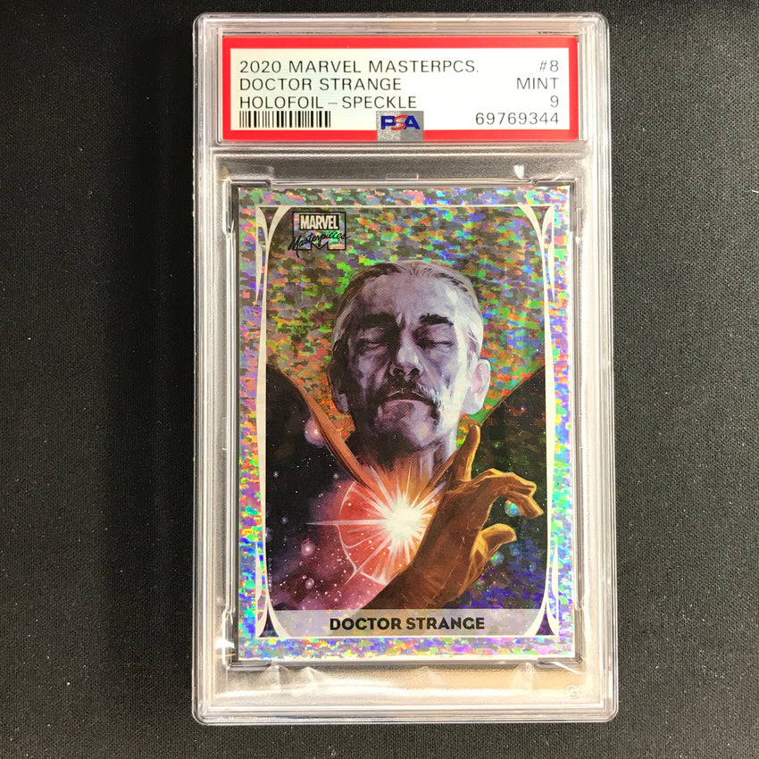 2020 Marvel Masterpieces Doctor Strange Holofoil Speckle 43/99 PSA 9 344