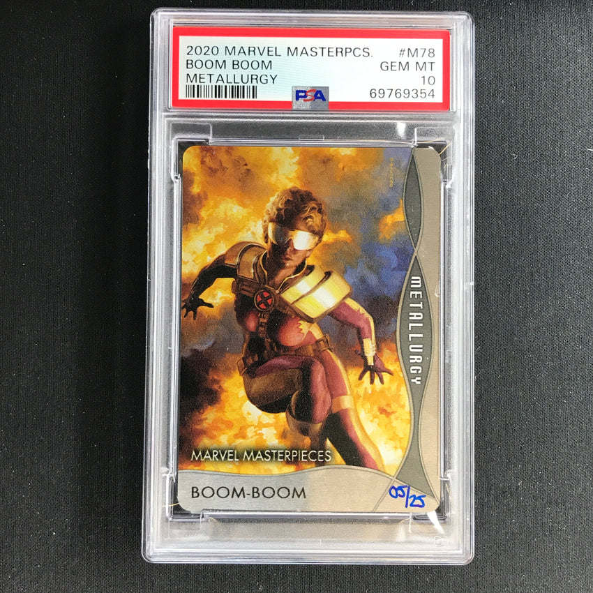 2020 Marvel Masterpieces Boom Boom Metallurgy 5/25 PSA 10 354