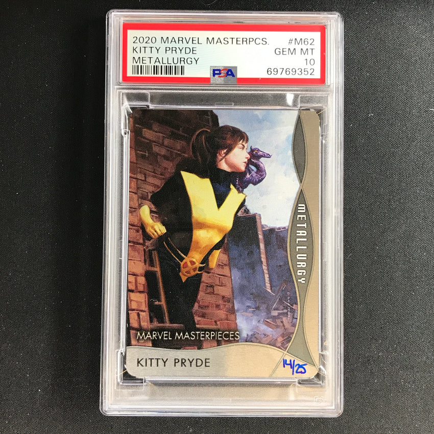 2020 Marvel Masterpieces Kitty Pryde Metallurgy 14/25 PSA 10 Pop 2 352