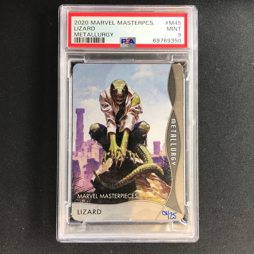 2020 Marvel Masterpieces Lizard Metallurgy 1/25 PSA 9 Alpha 350