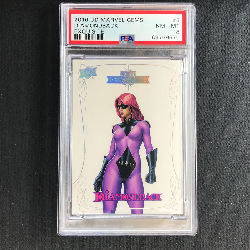 2016 Marvel Gems Diamondback Exquisite 199/199 PSA 8 Omega 575