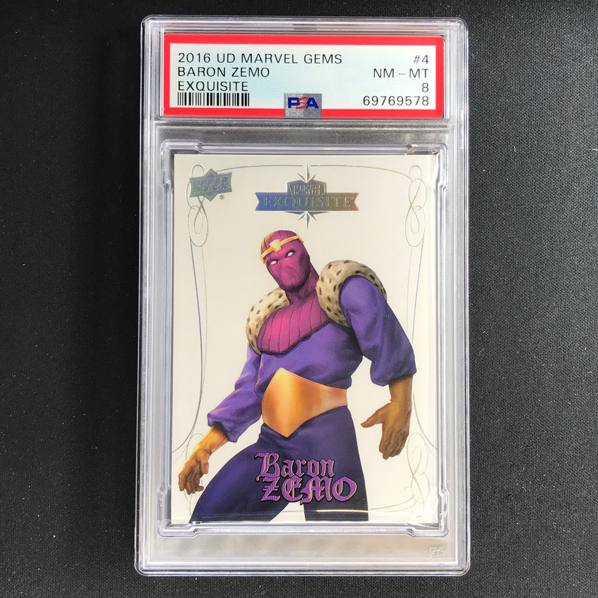 2016 Marvel Gems Baron Zemo Exquisite 082/199 PSA 8 578