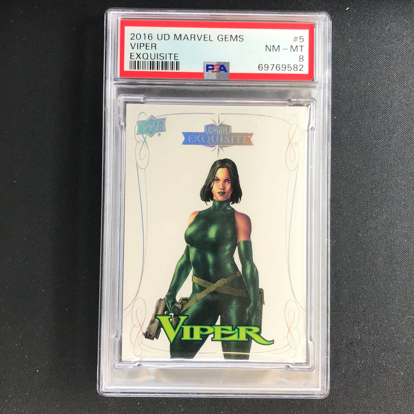 2016 Marvel Gems Viper Exquisite 150/199 PSA 8 582