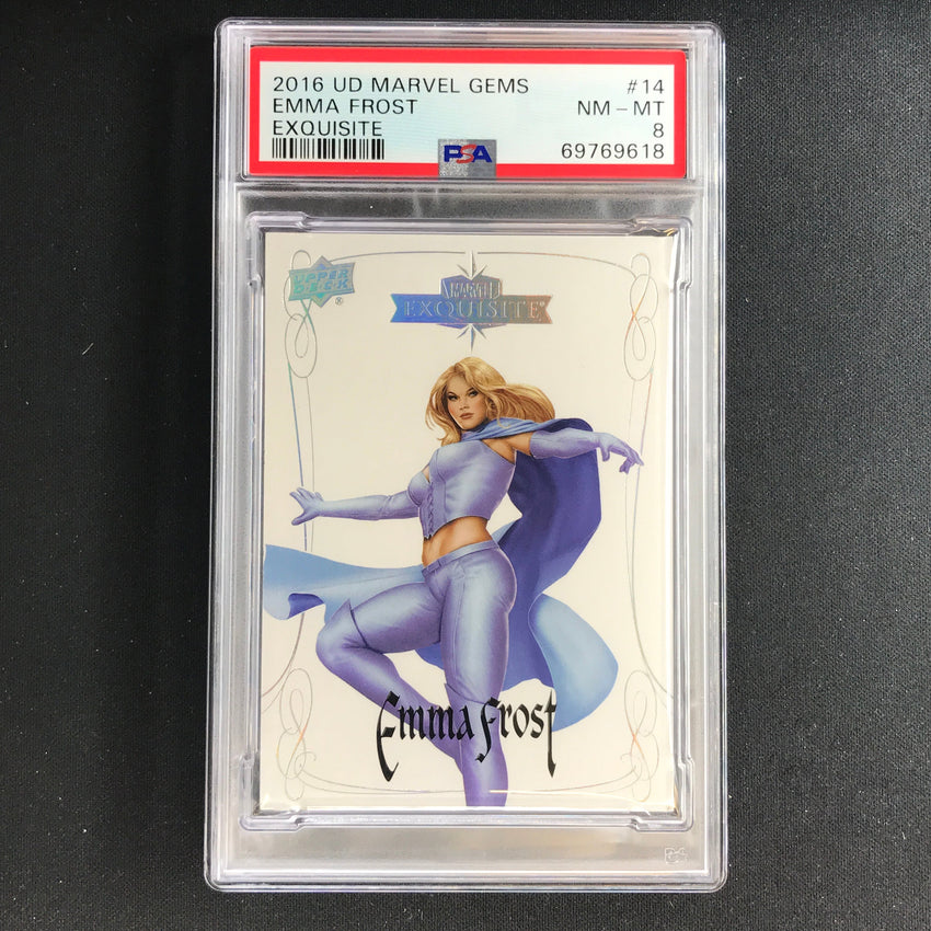 2016 Marvel Gems Emma Frost Exquisite 043/199 PSA 8 618