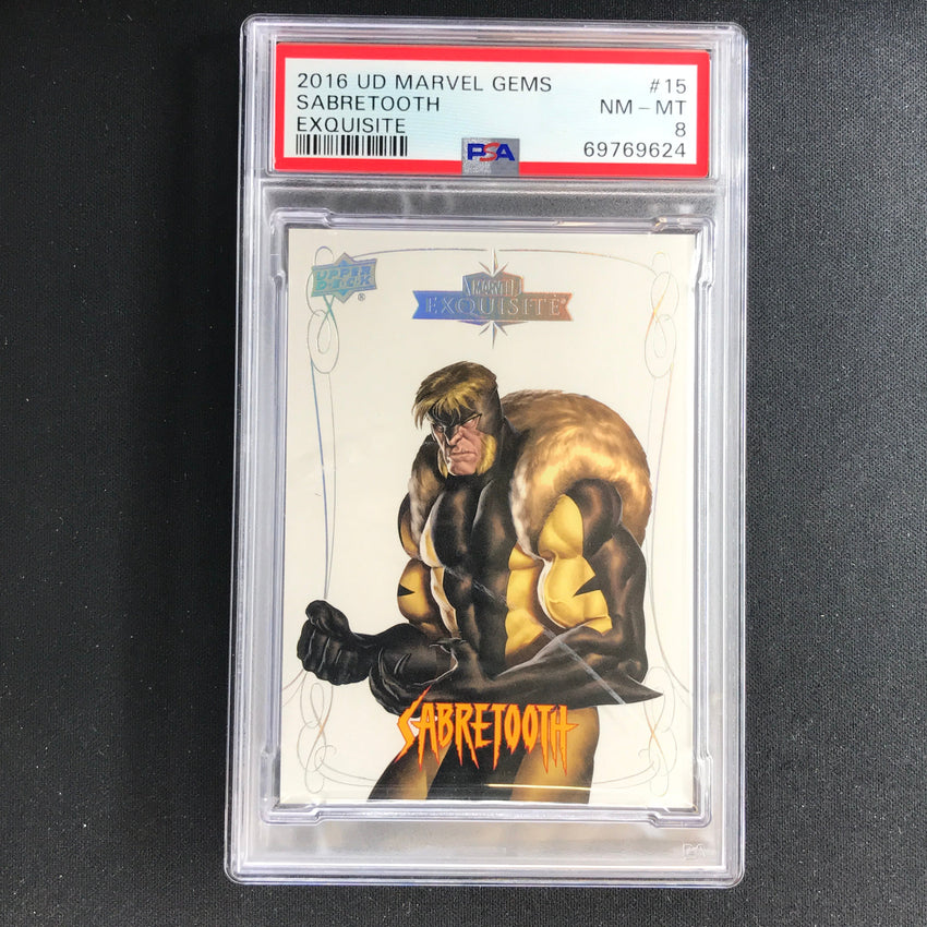 2016 Marvel Gems Sabertooth Exquisite 198/199 PSA 8 624