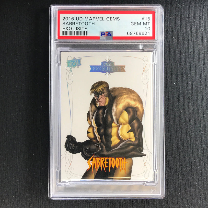2016 Marvel Gems Sabertooth Exquisite 083/199 PSA 10 622