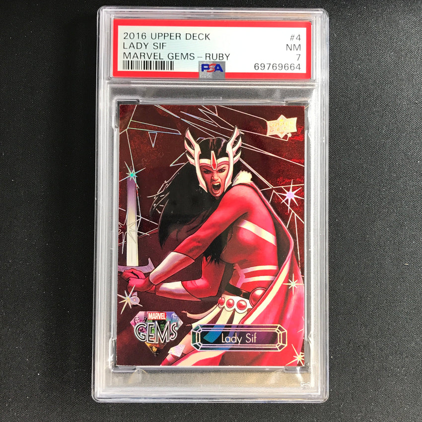 2016 Marvel Gems Lady Sif Ruby 71/99 PSA 7 664
