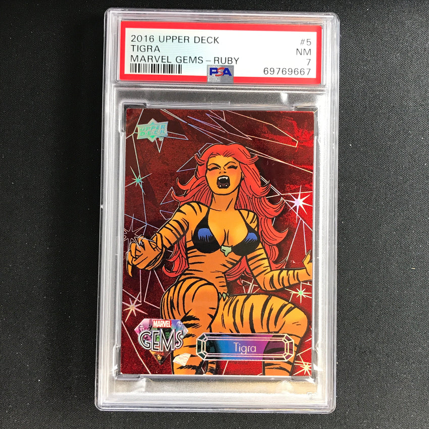 2016 Marvel Gems Tigra Ruby 59/99 Psa 7 667