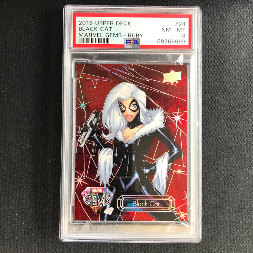 2016 Marvel Gems Black Cat Ruby 06/99 PSA 8 699