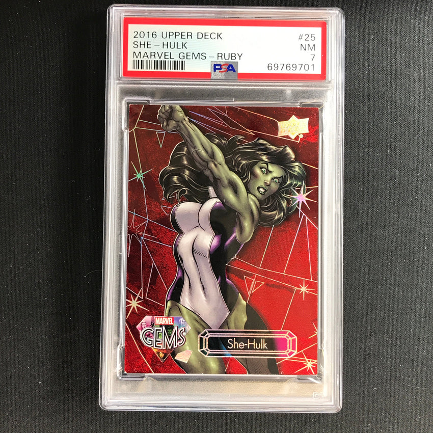 2016 Marvel Gems She-hulk Ruby 08/99 PSA 7 701