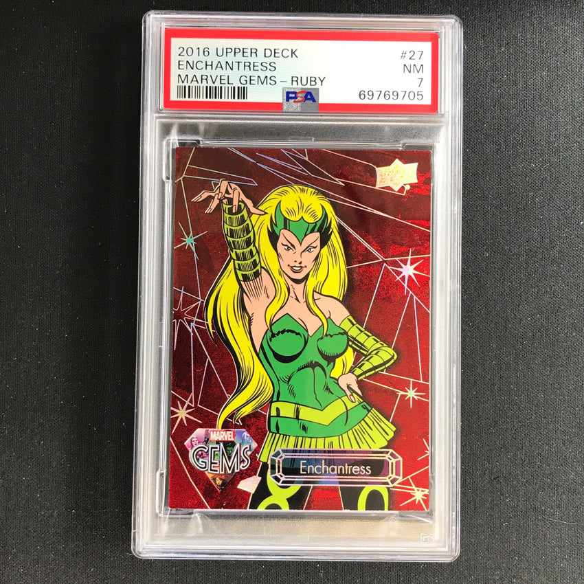 2016 Marvel Gems Enchantress Ruby 07/99 Psa 7 705