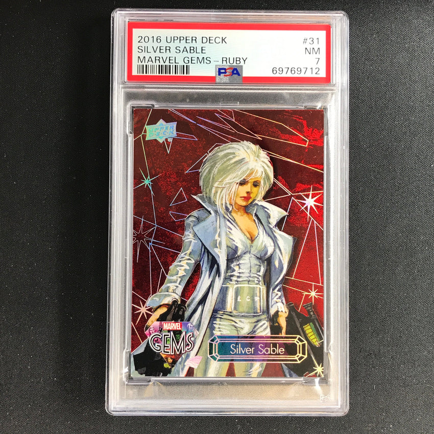 2016 Marvel Gems Silver Sable Ruby 25/99 PSA 7 712