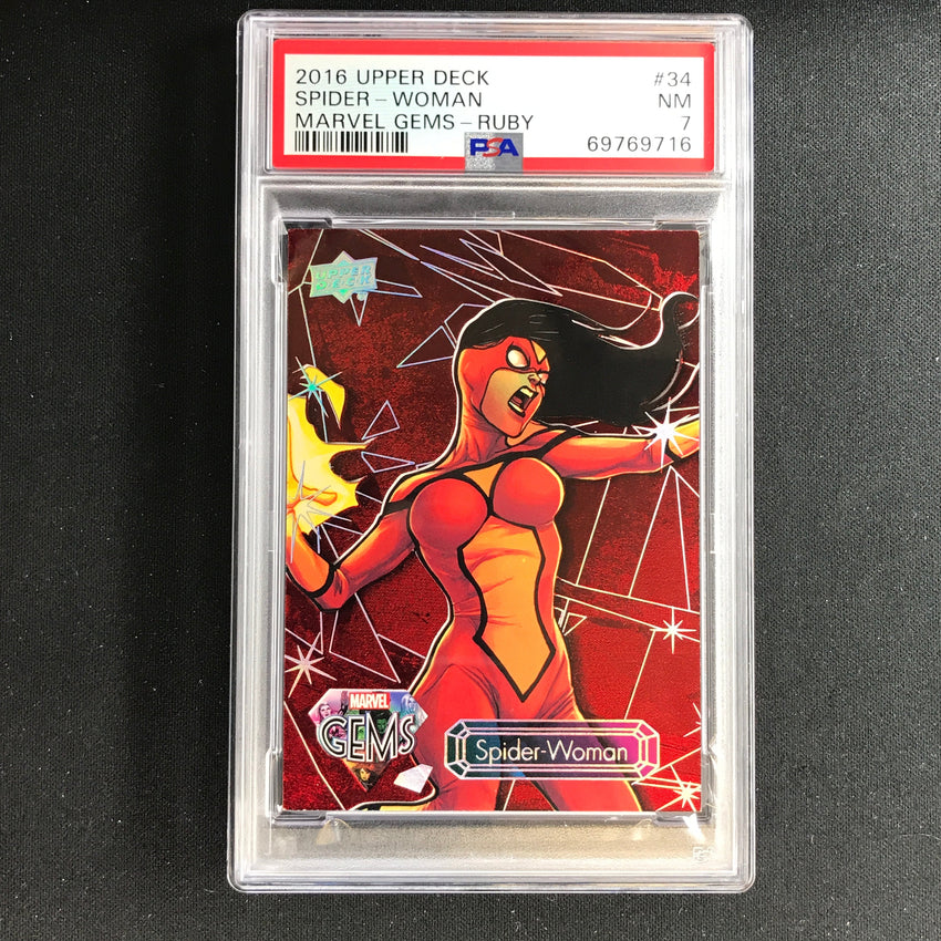 2016 Marvel Gems Spider-woman Ruby 13/99 Psa 7 716