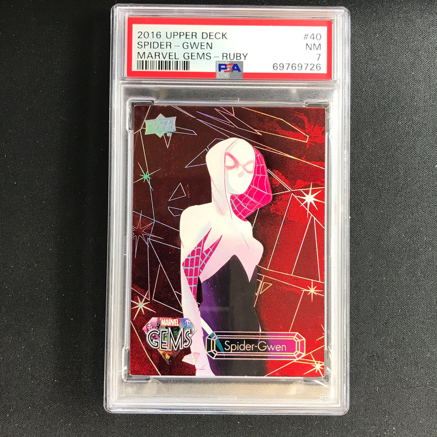 2016 Marvel Gems Spider-gwen Ruby 65/99 PSA 7 726